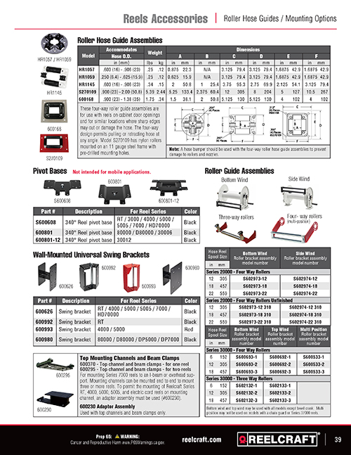 Catalog page 39 Power and Light Cord Reels